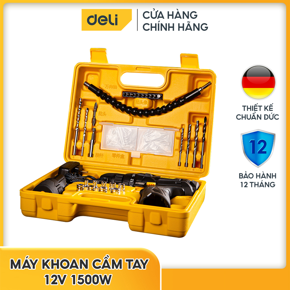 Bộ dụng cụ khoan cầm tay dl1021l hiệu deli