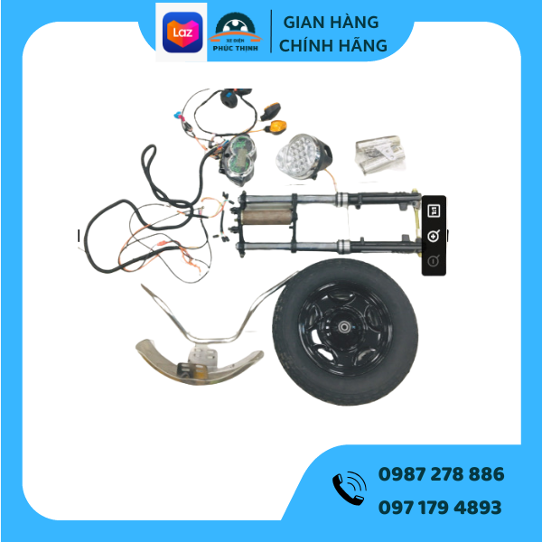 Bộ đầu phi 38 xe ba bánh điện