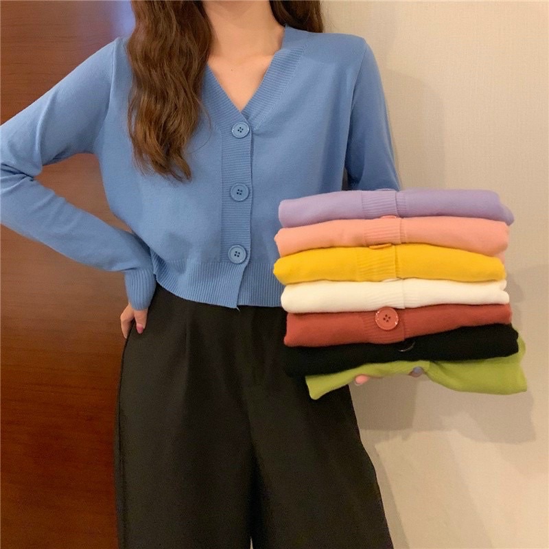 Áo len cardigan 3 khuy siêu mềm đẹp