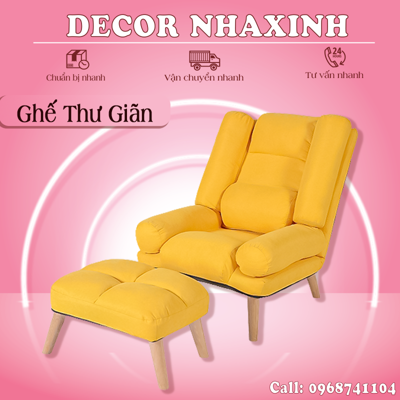 Ghế Sofa Thư Giãn Ghế Lười Để Phòng Khách Ghế Tự Lưng Ngồi Bệt Khung Thép Carbon Chắc Chắn Ghế Thư Giãn Decor Phòng Nội Thất Hiện Đại