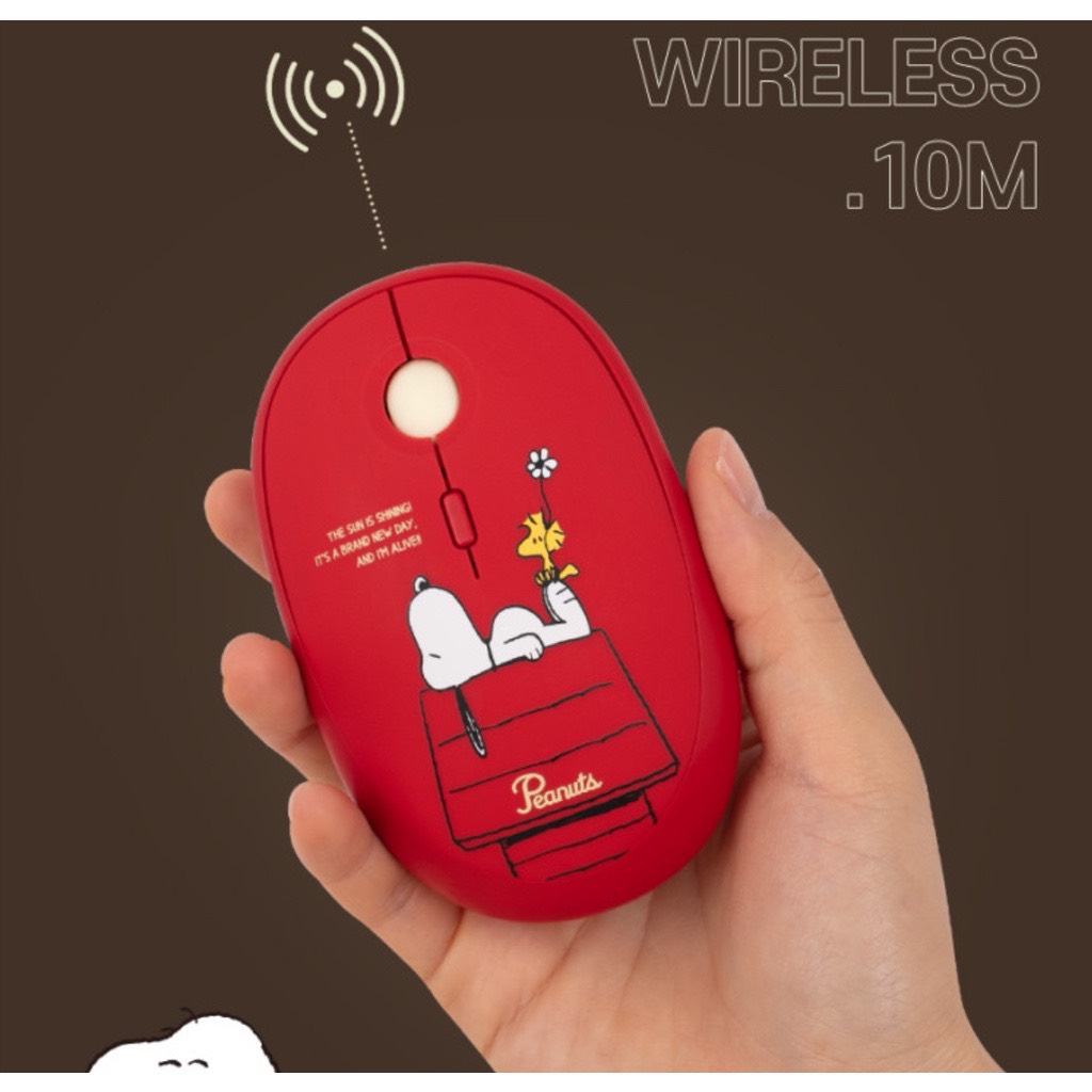 Chuột không dây snoopy red bluetooth wireless multi-pairing