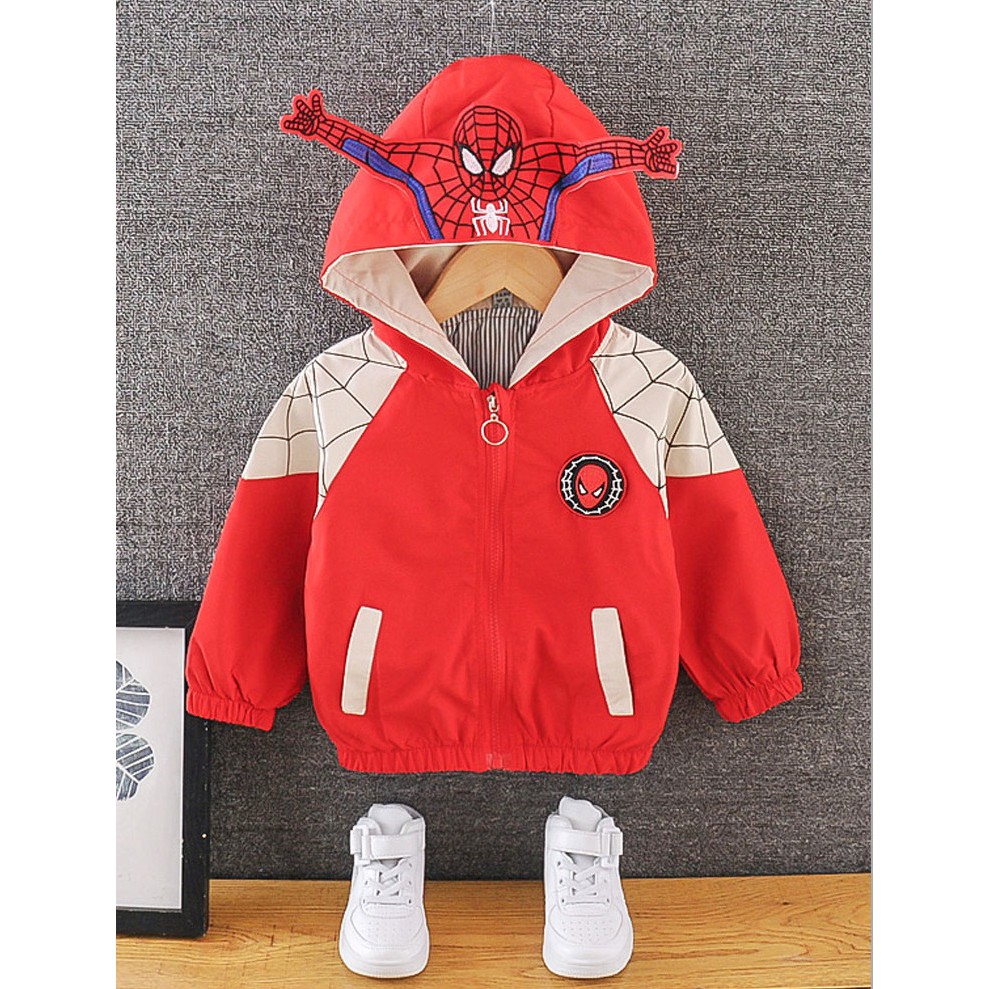 🕷️ áo người nhện 🕷️ Áo khoác người nhện spiderman cho bé trai siêu đẹp - Size từ 7-32kg