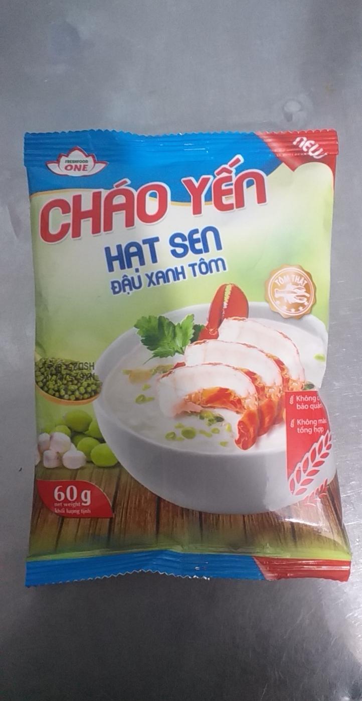[HCM]Combo 5 gói Cháo Yến Hạt Sen Đậu xanh (2 vị Tôm và Cá Hồi)