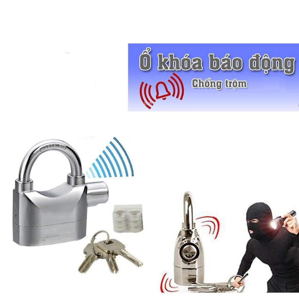 Khóa chống cắt,Ổ khóa báo động chống trộm khóa càng xe máy khóa đĩa xe máy khóa cửa an toàn cao cấp có chuông báo.