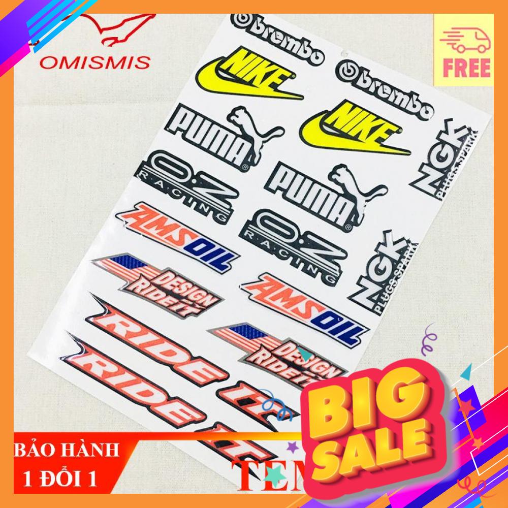 [TEM NỔI] BỘ TEM NỔI, DECAL, STICKER, TEM TRANG TRÍ XE RIDE IT