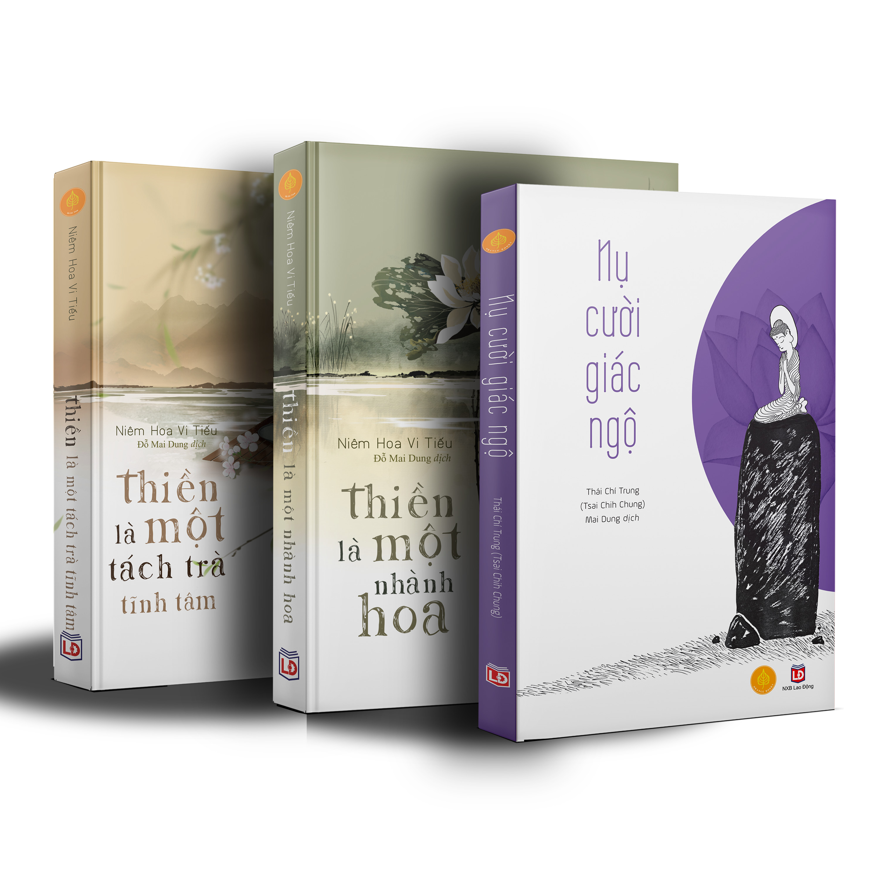 Bộ sách một tách trà thiền - á châu books, bìa mềm in màu
