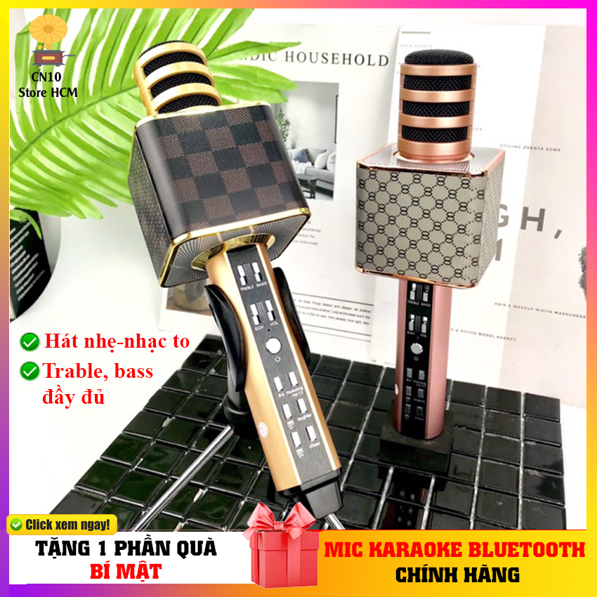 HCM  -Hàng loại 1-(Xem Clip) Mic Karaoke Bluetooth kHÔNG DÂY Hát Nhẹ Nghe To-Sài Bền Ngoại Hình Cực Chất - ĐIỆN TỬ CN10
