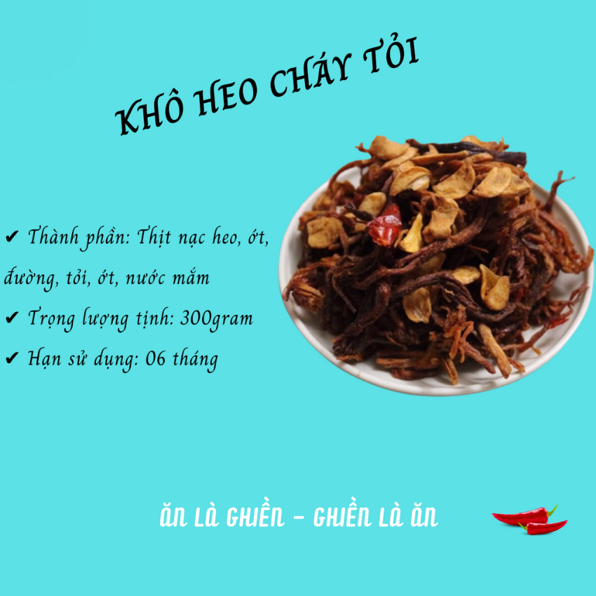 Khô heo cháy tỏi ngon, đậm vị - levo shop