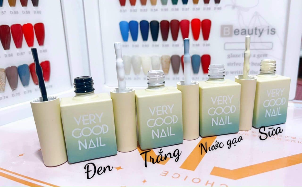 Sơn gel verygood nail đen, trắng, nước gạo ,trắng sữa - lẻ 1 chai