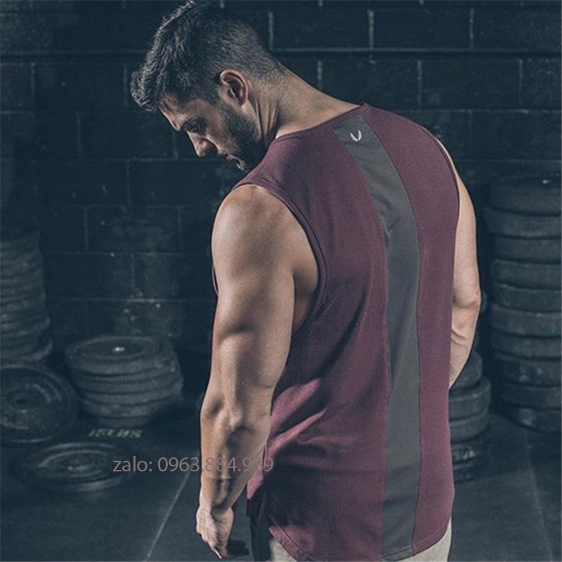 Áo ba lỗ sát nách A.104 chất cotton thiết kế đẹp thoải mái, trẻ trung, năng động cho anh em chơi thể thao, tập gym