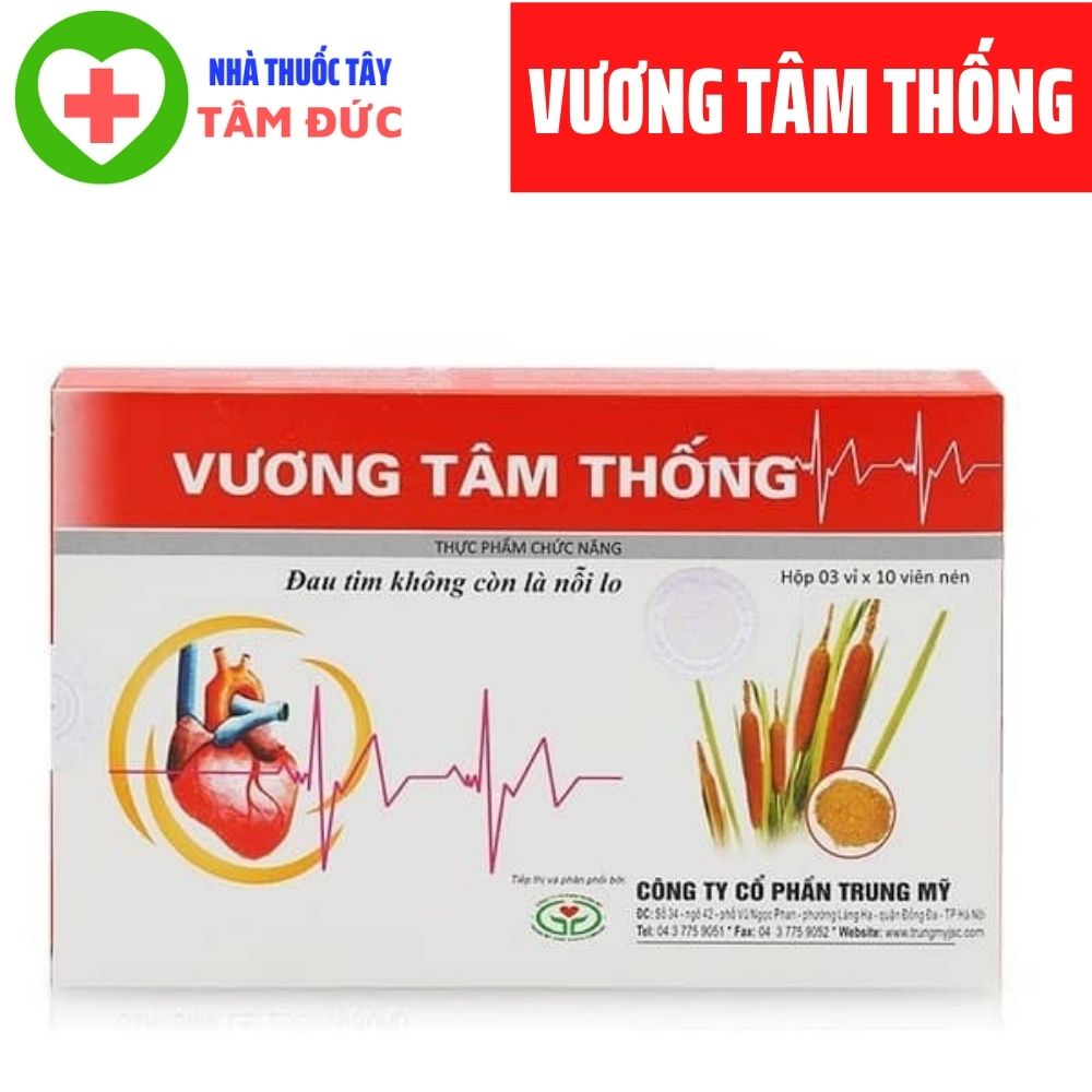 Vương tâm thống - hỗ trợ bệnh nhân bệnh mạch vành- hộp 30 viên