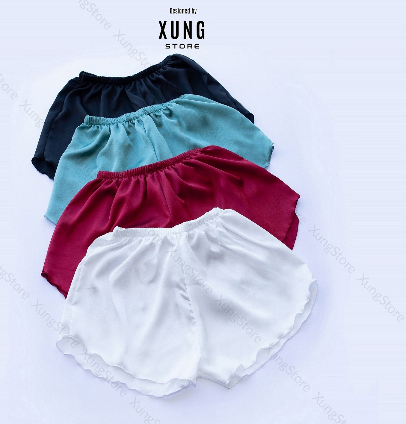 Quần đùi ngủ, Quần Đồ bộ nữ mặc nhà 2 dây, Quần đùi Đồ bộ lụa quần đùi mềm mát – Hàng thiết kế - XungStore