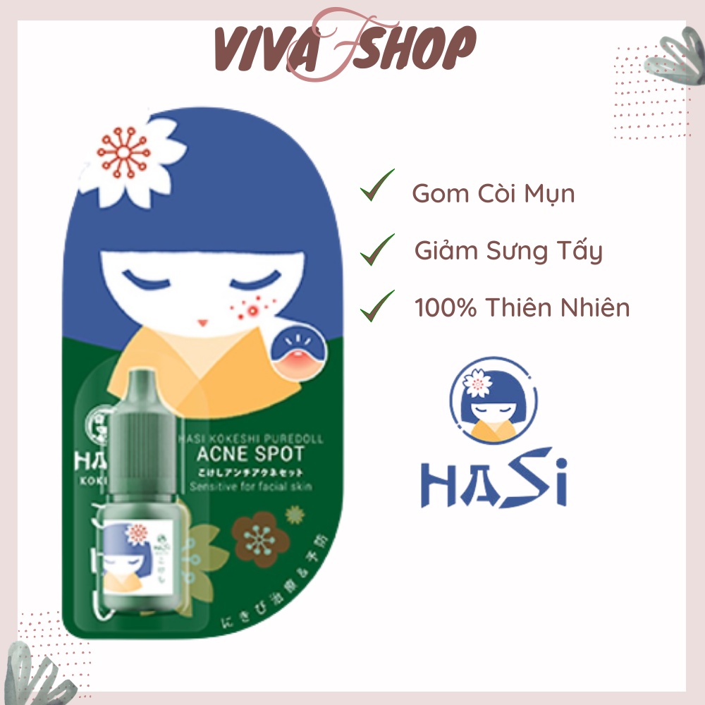 HCM-Chấm mụn Chấm mụn giảm sưng gom cồi Hasi Kokeshi 5ml