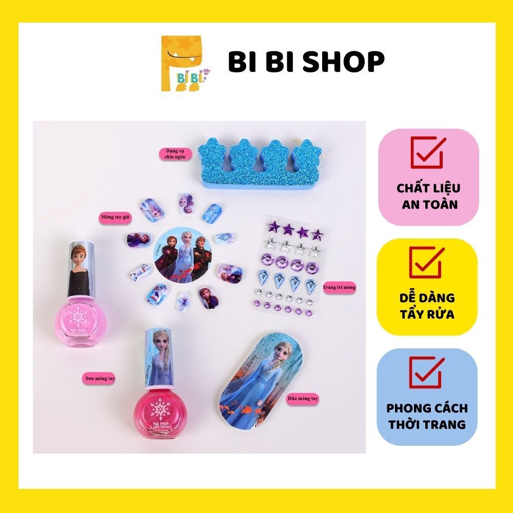 Sét sơn móng tay Disney cho bé gái kèm phụ kiện