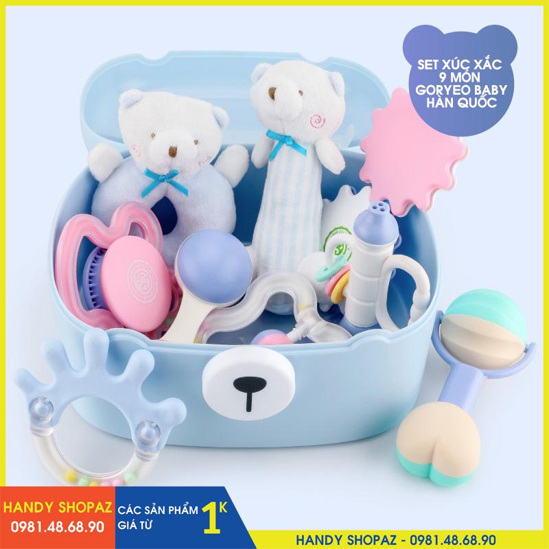 (CHỌN SET) Bộ Đồ Chơi Xúc Xắc 9 Món Hàn Quốc Cao Cấp GORYEO BABY Kèm Túi Quà HSA1143
