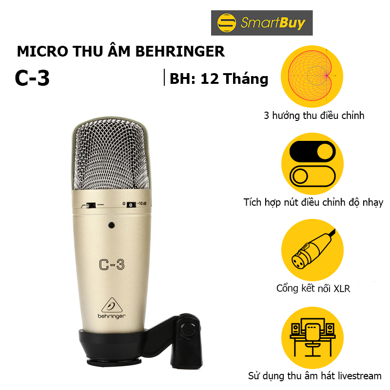 Mic thu âm behringer c-3