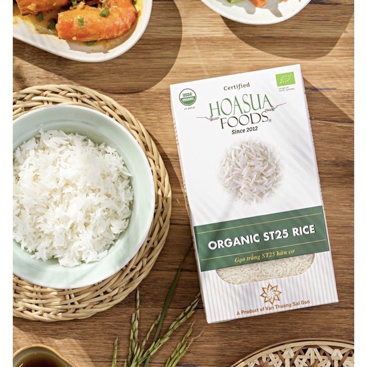 Gạo trắng hữu cơ cho bé ăn dặm vietsuisse 1kg
