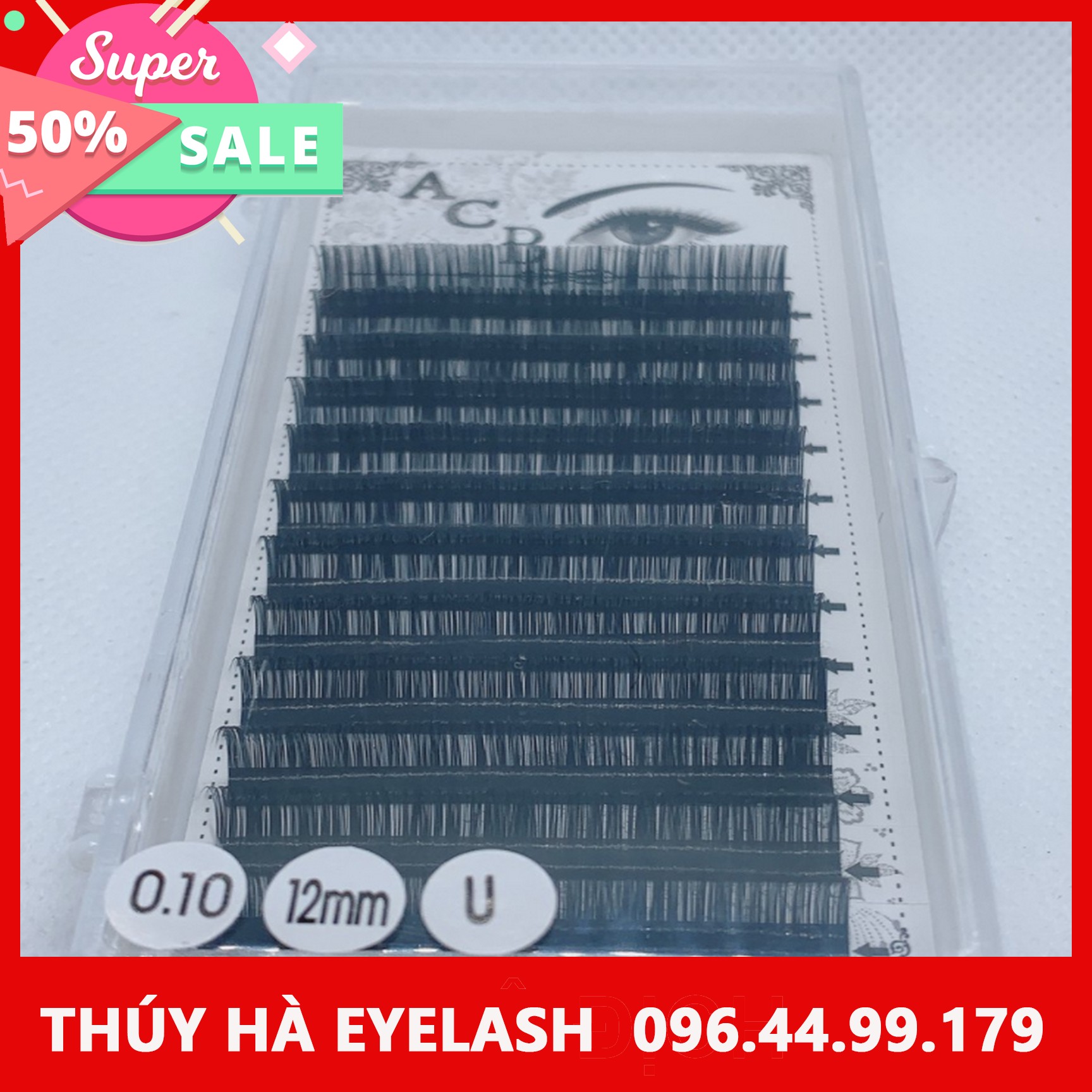 Mi khay ACB độ cong U_mi khay silk hàn_dụng cụ nối mi_mi fan_uốn mi_kho mi giá rẻ_THÚY HÀ