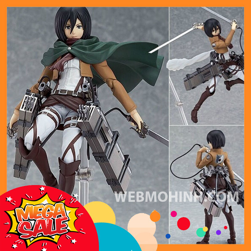 🌟GIÁ HỦY DIỆT🌟 Mô Hình Mikasa Ackerman Attack on Titan Figma 203 Full Box