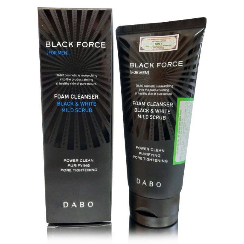 Sữa rửa mặt Nam DABO Black Force (Sạch nhờn ngừa mụn ,Tút lại vẻ đẹp trai) +