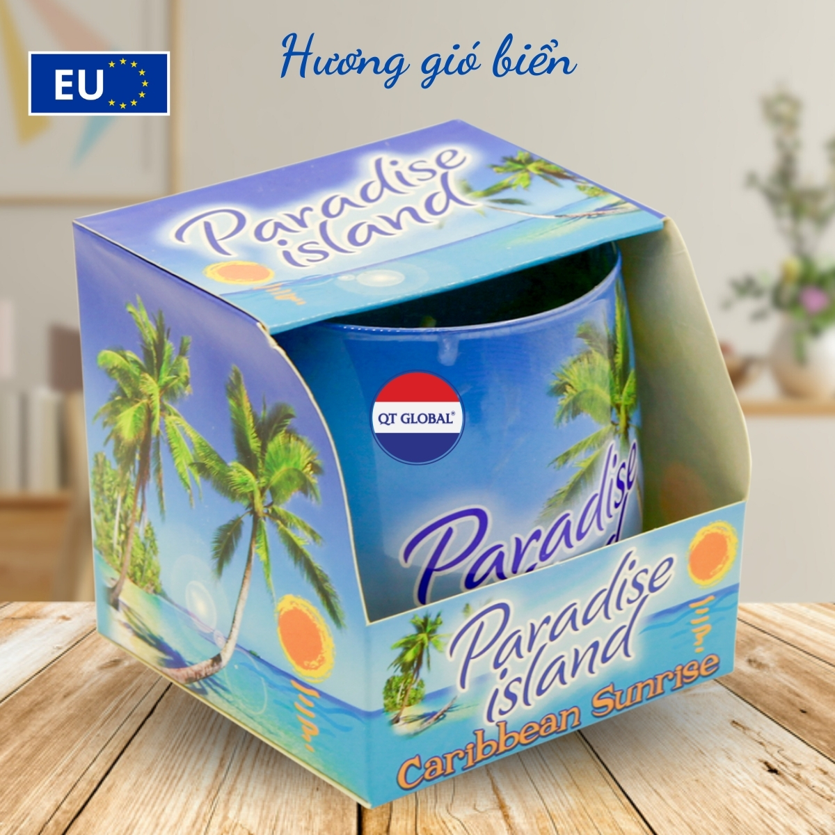 Ly nến thơm Bartek Candles 100g Paradise Island - hương gió biển, thơm phòng, hỗ trợ khử mùi (giao mẫu ngẫu nhiên)