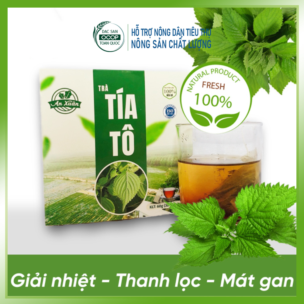 Trà túi lọc Tía Tô , thơm mát thanh lọc cơ thể