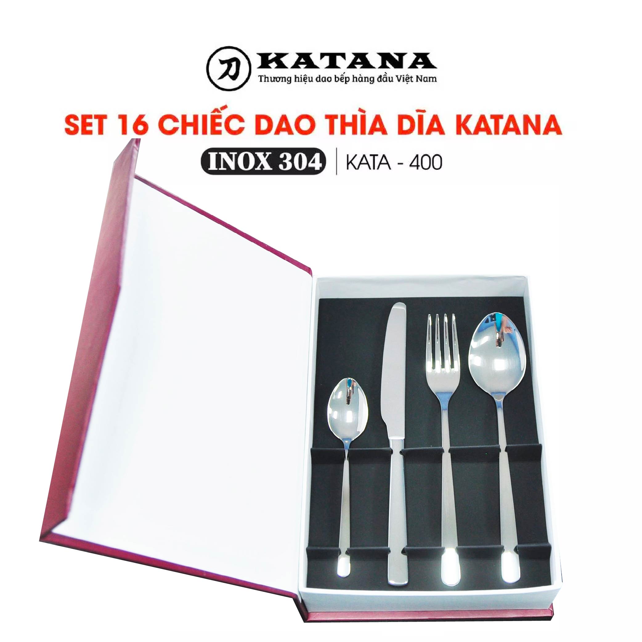 Bộ dao thìa dĩa inox cao cấp 16 món VITEK
