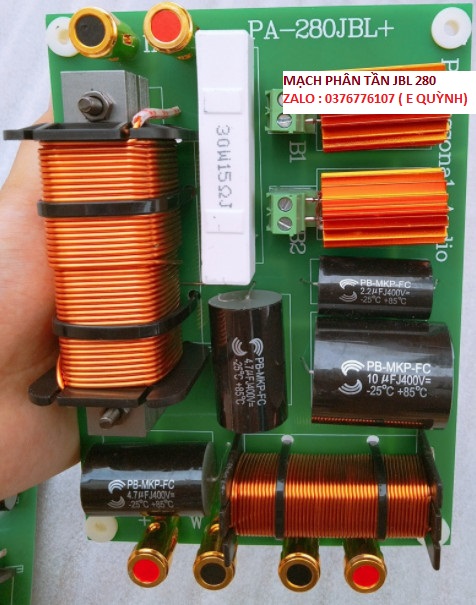 1 mạch phân tần công suất lớn jblpa280 phân tần 2 loa cho bass đến 50