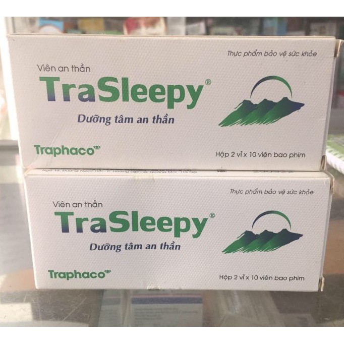 Dưỡng tâm an thần Trasleepy Traphaco Hộp 20 viên An thần dễ ngủ an toàn