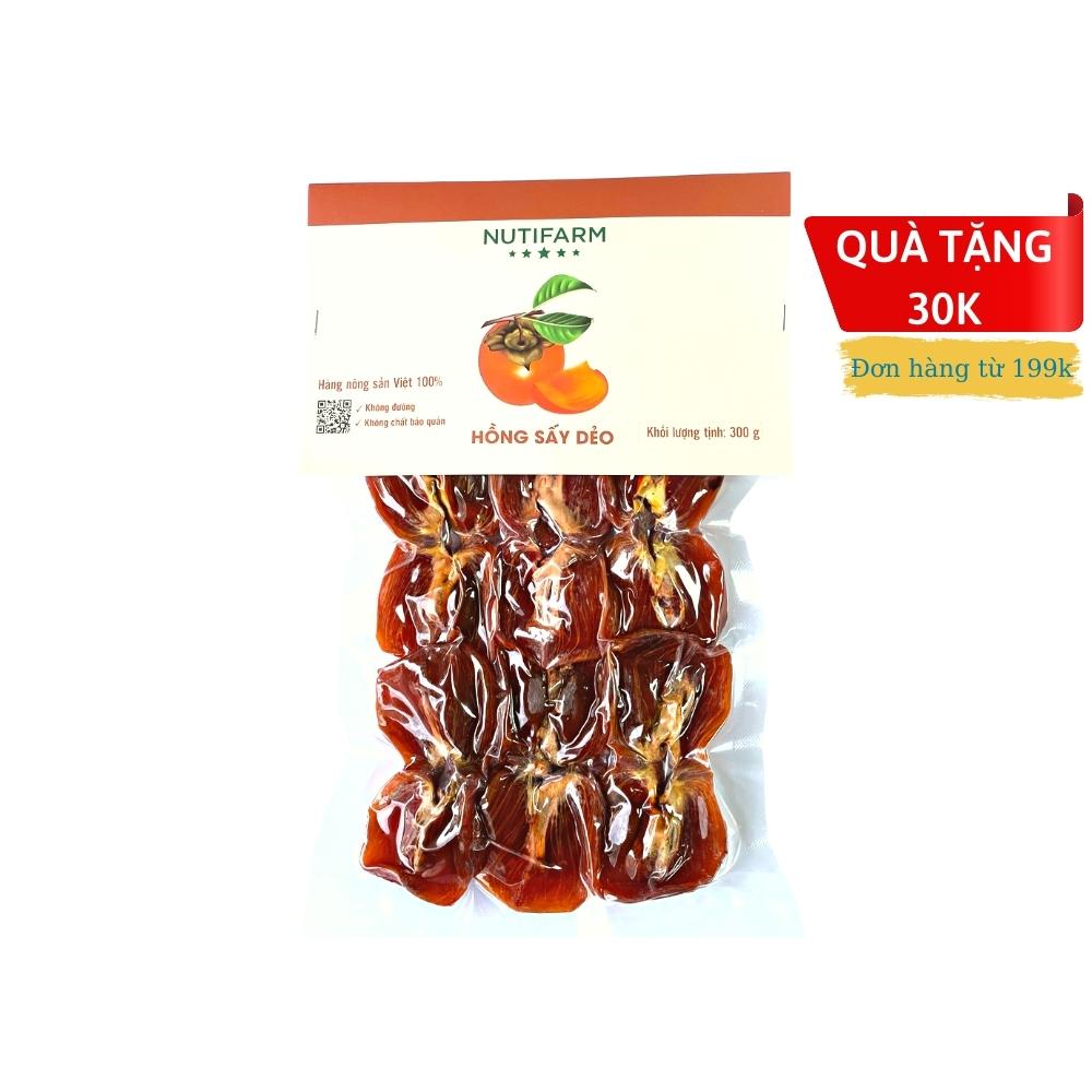 Hồng sấy dẻo NutiFarm 250gr, hồng sấy khô không đường đặc sản đà lạt