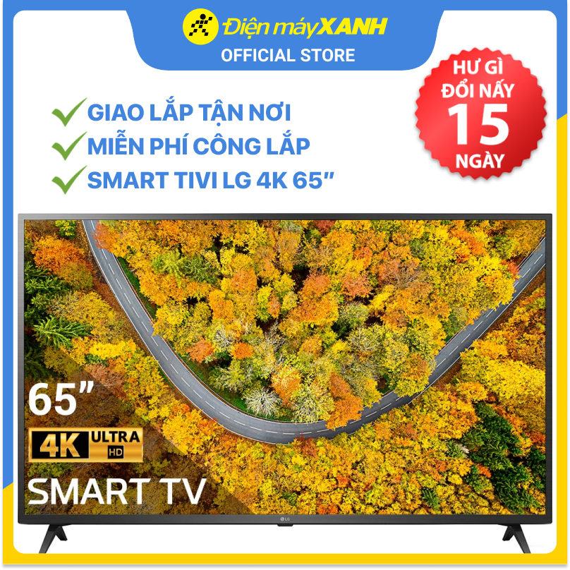 Smart Tivi LG 4K 65 inch 65UP7550PTC - Remote thông minh - Chính hãng BH 2 năm - Miễn phí lắp đặt