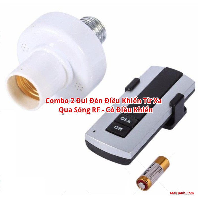Đui đèn điều khiển từ xa qua sóng rf kèm remote