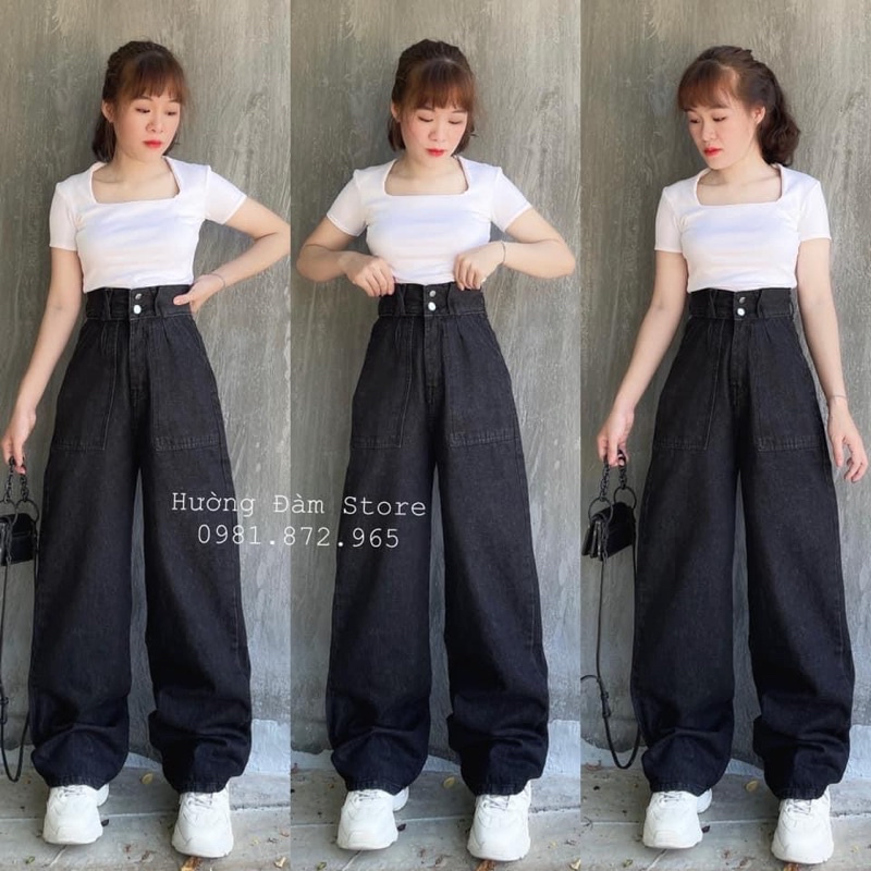 ♻️BAGGY JEANS 2 NÚT ỐNG RỘNG