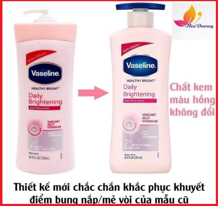 Dưỡng thể vaseline daily brightening 725ml_màu hồng