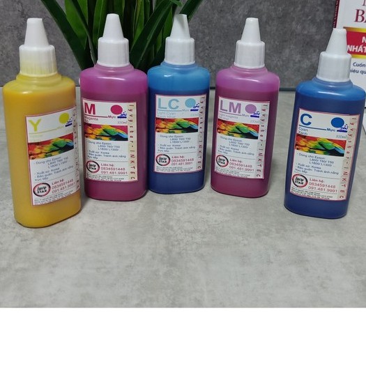 Bộ mực combo 6 màu dye uv cho máy in epson l805 in siêu đẹp,siêu tươi hình