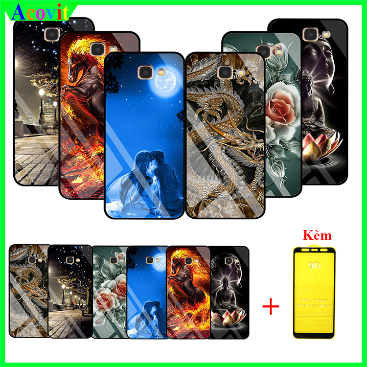 " COMBO Ốp lưng Samsung J4 Plus mặt kính 3D " _Kiểu dáng sang trọng, mặt kính siêu nét chống bẩn, chống bụi_ Hình ảnh sắc nét