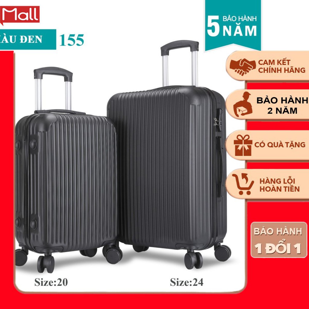 Vali du lịch vali kéo size20/24inch ks-t02/155 cao cấp bảo hành 5 năm