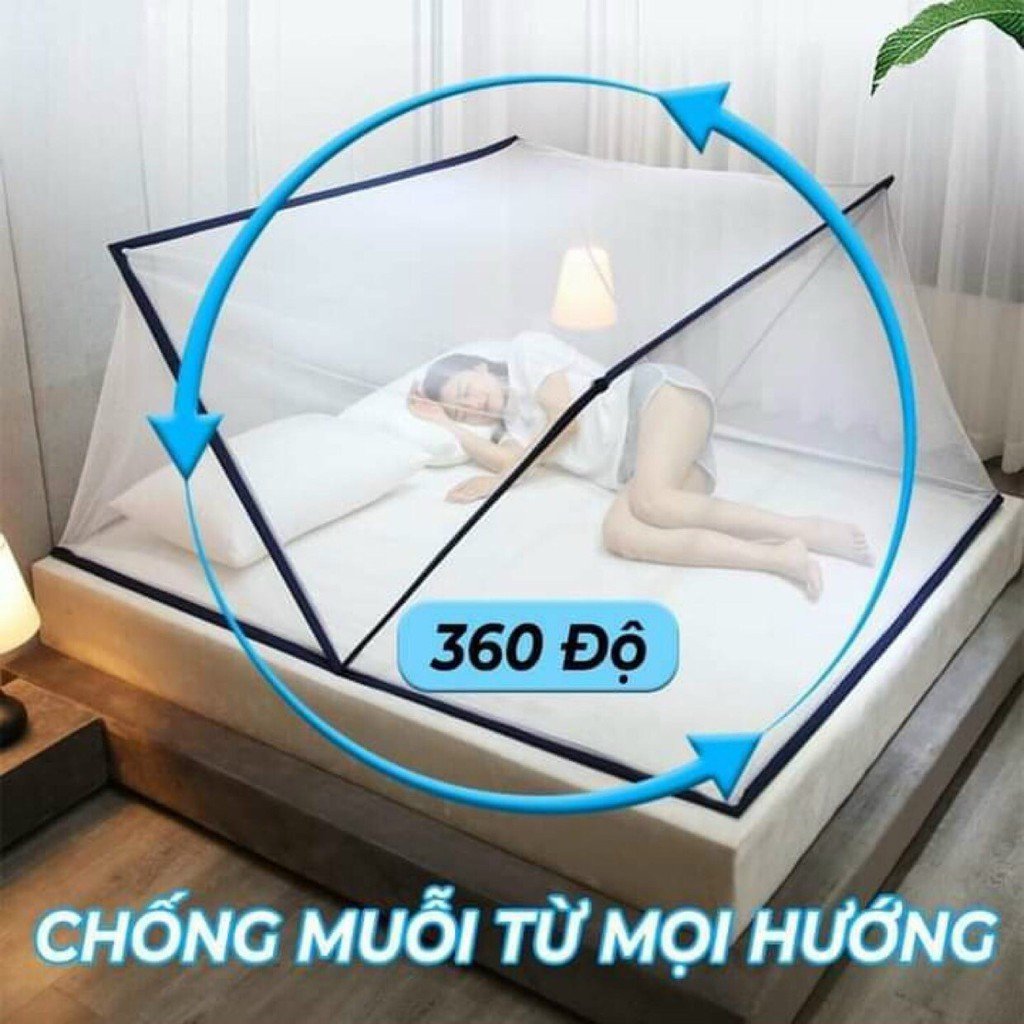 Màn chụp gấp gọn mùng chụp thông minh 1m/1m2/1m4/1m6/1m8/ 2m2 hàng việt nam
