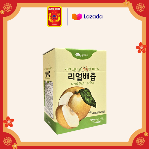 Nước Ép Lê Hàn Quốc Nguyên Chất 100% Slowfood - Ginseng House Hộp 10 gói 800g