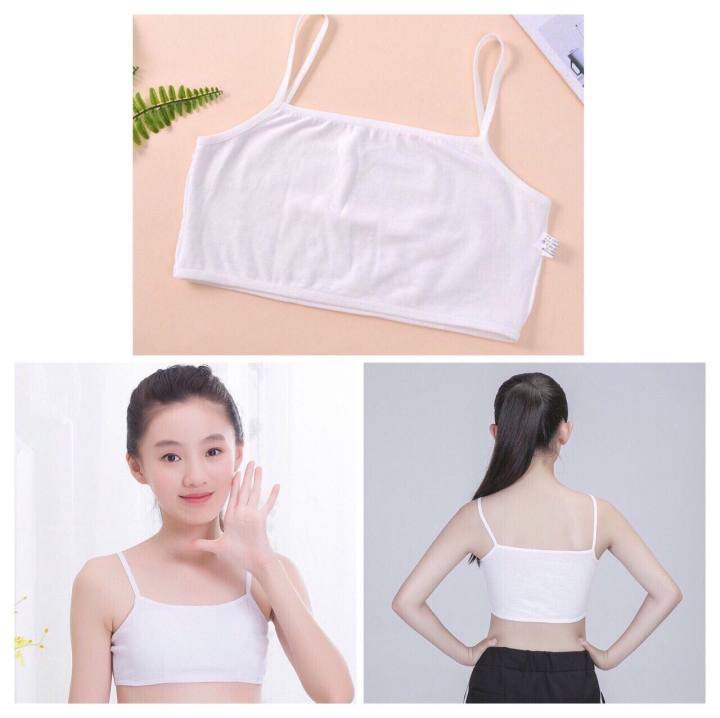 1 Cặp (2 cái) Áo lót - áo lá học sinh chất liệu cotton mềm mịn, co giãn tốt - Áo lót, Áo lá cho học sinh cấp 1, cấp 2 - Áo ngực dành cho bé mới lớn Emy fashion