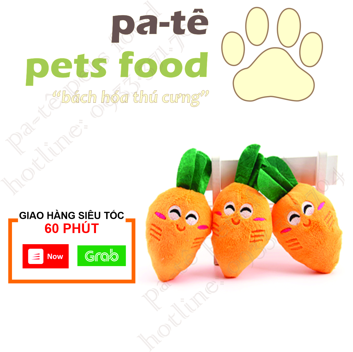 Đồ chơi nhồi b&ocircng C&agrave rốt k&ecircu B&iacutep b&iacutep cho th&uacute cưng