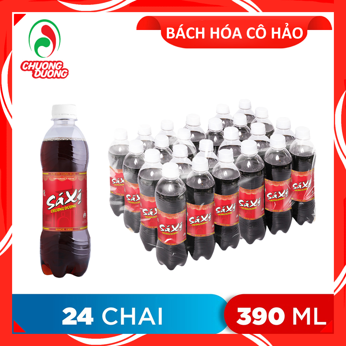 THÙNG 24 CHAI NƯỚC GIẢI KHÁT SÁ XỊ CHƯƠNG DƯƠNG 390ML