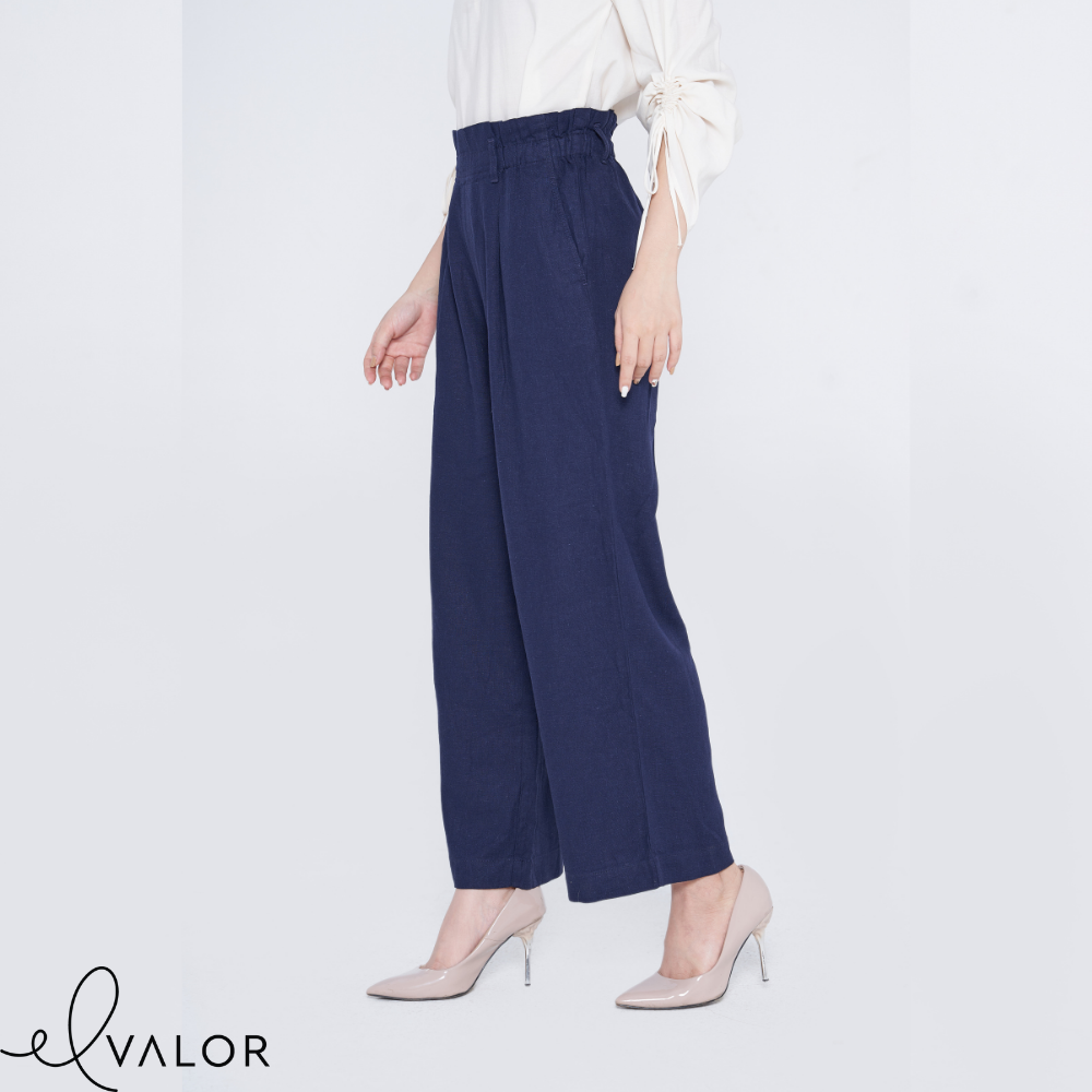 El Valor - Quần Dài Nữ Ống Suông Vải Linen Hack dáng Đi chơi Đi làm Vải sang mềm