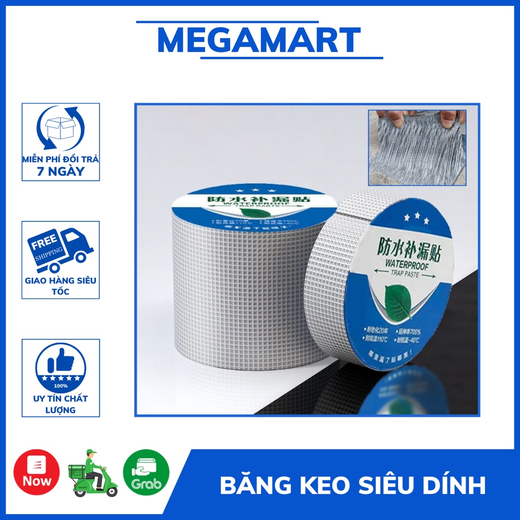 Băng keo chống thấm, băng keo siêu dính Nhật Bản chống thấm dột, dán cho tất cả mọi bề mặt - MEGAMART