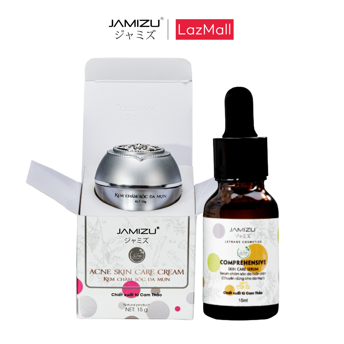 Combo Hết Mụn, Mờ Thâm Tuổi Dậy Thì JAMIZU - Giảm nhờn, se khít chân lông, mờ thâm mụn
