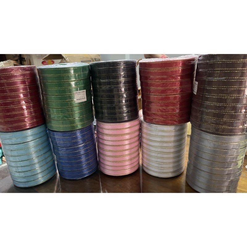 Ruy băng viền kim tuyến 1cm×22m