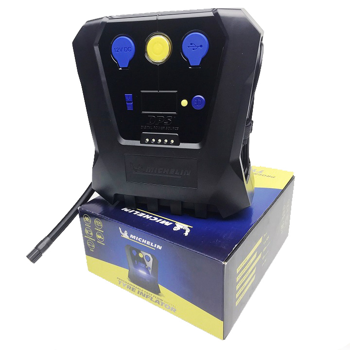 Michelin 12266 - Bơm điện oto 12V, tự ngắt khi đủ áp suất - Bơm ô tô, bơm xe máy, bơm xe điện, bơm bóng, bơm phao bơi