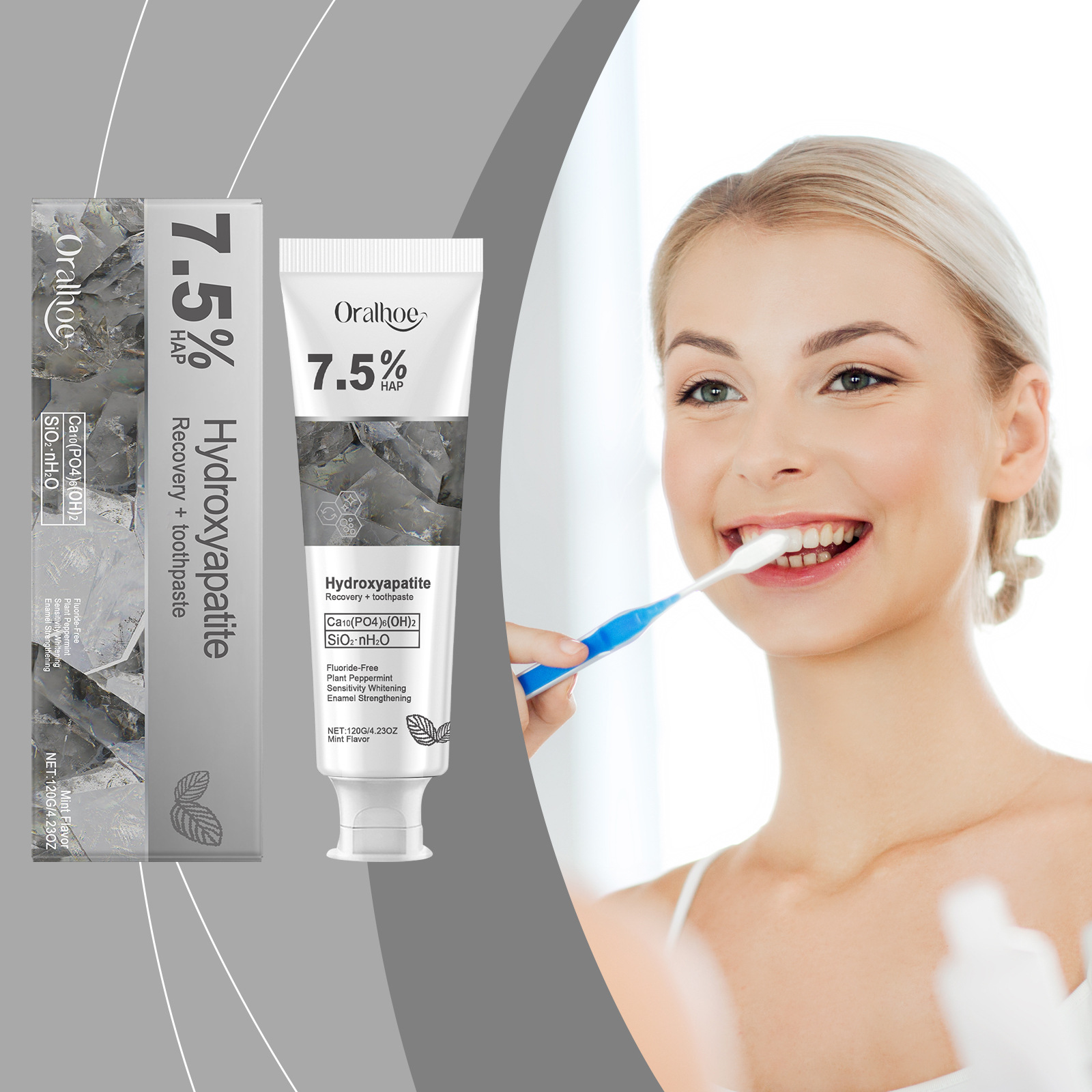 ORALHOE  Toothpaste for Dental Care   Daily Gum Care Gentle Cleaning Tooth Stains Tartar Fresh Breath