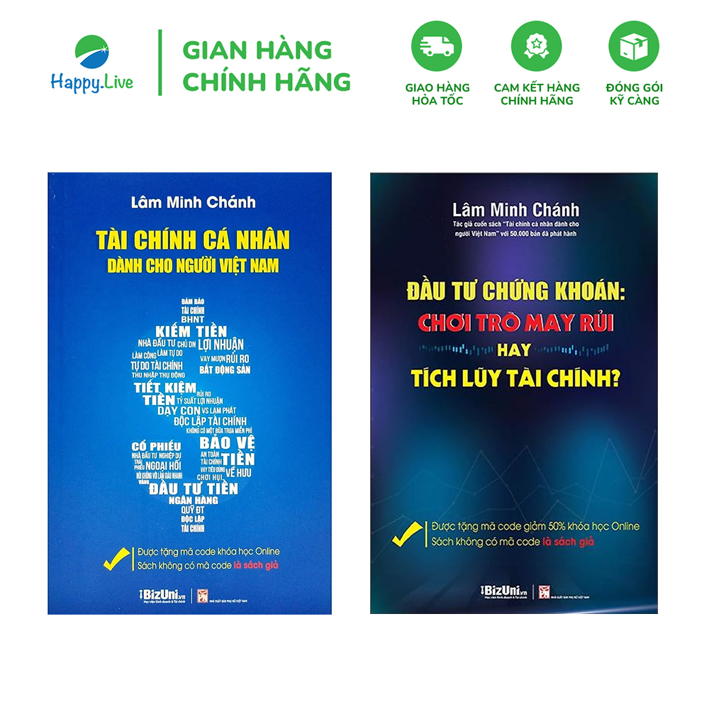 Bộ sách-tài chính cá nhân và đầu tư chứng khoán của tác giả lâm minh chánh - tặng kèm khóa học online giảm 100%