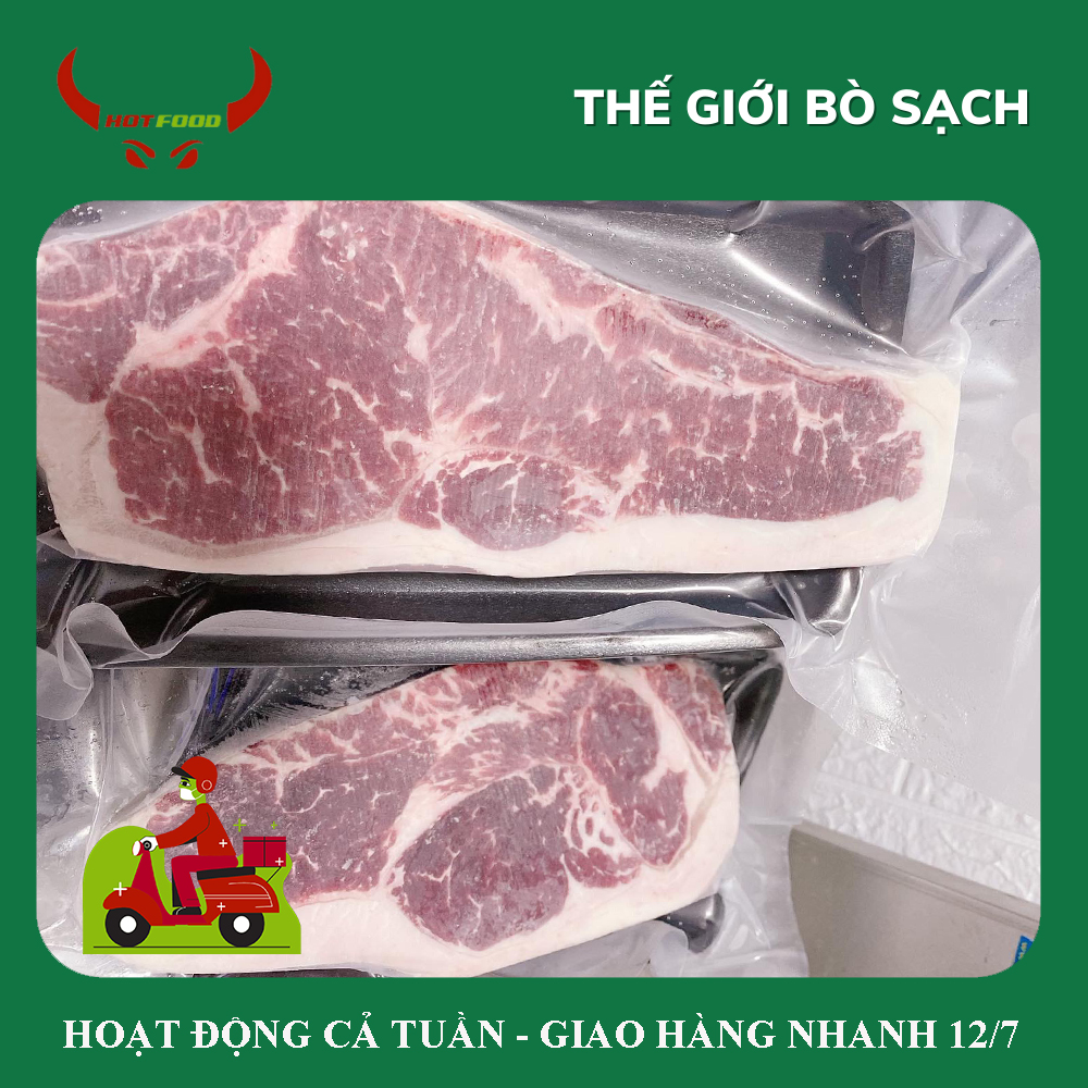 Thịt thăn ngoại bò mỹ thích hợp chế biến các món steak, áp chảo, chiên nướng - 1kg - striploin usda - giao nhanh hcm